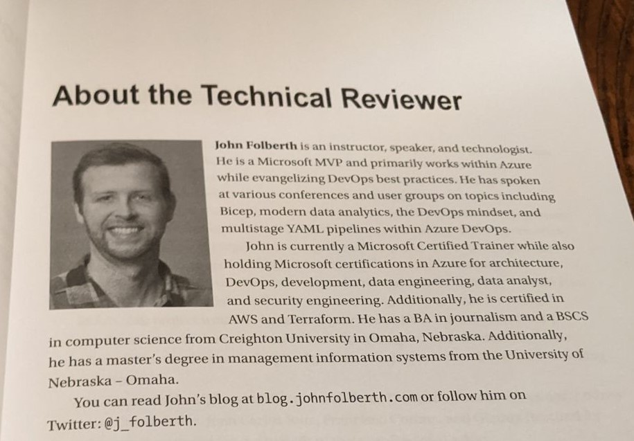 Excerpt of the book I tech reviewed